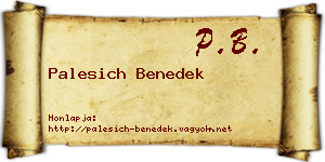 Palesich Benedek névjegykártya
