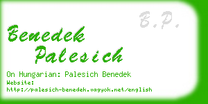 benedek palesich business card